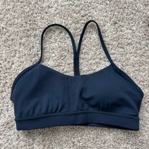 Lululemon Flow Y Sports Bra Nulu Light Support - True Navy Blue Size 10